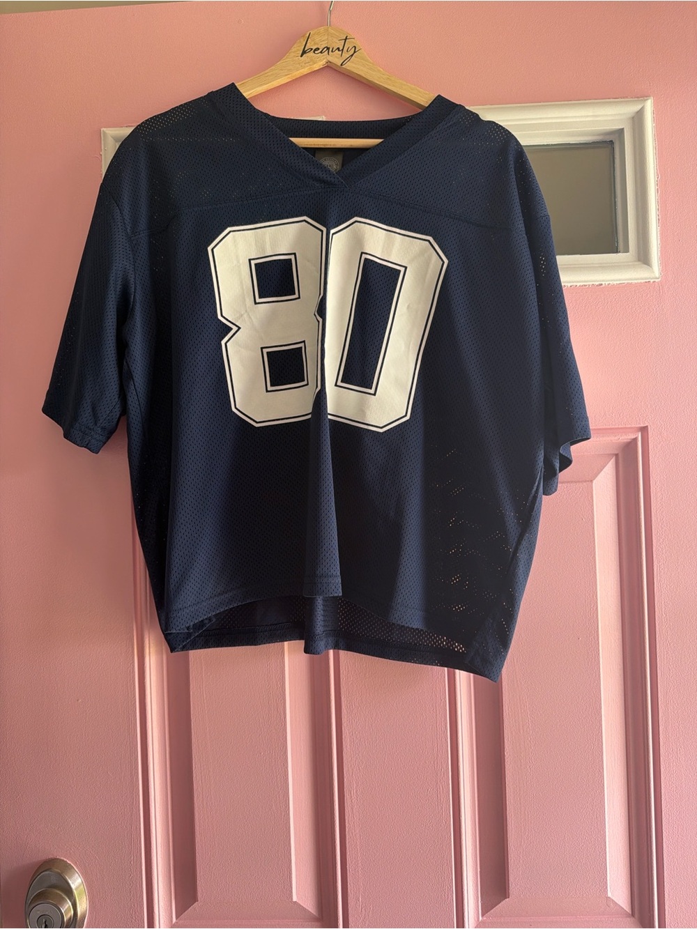 PacSun Navy Mesh women’s ' Football Jersey with White 80